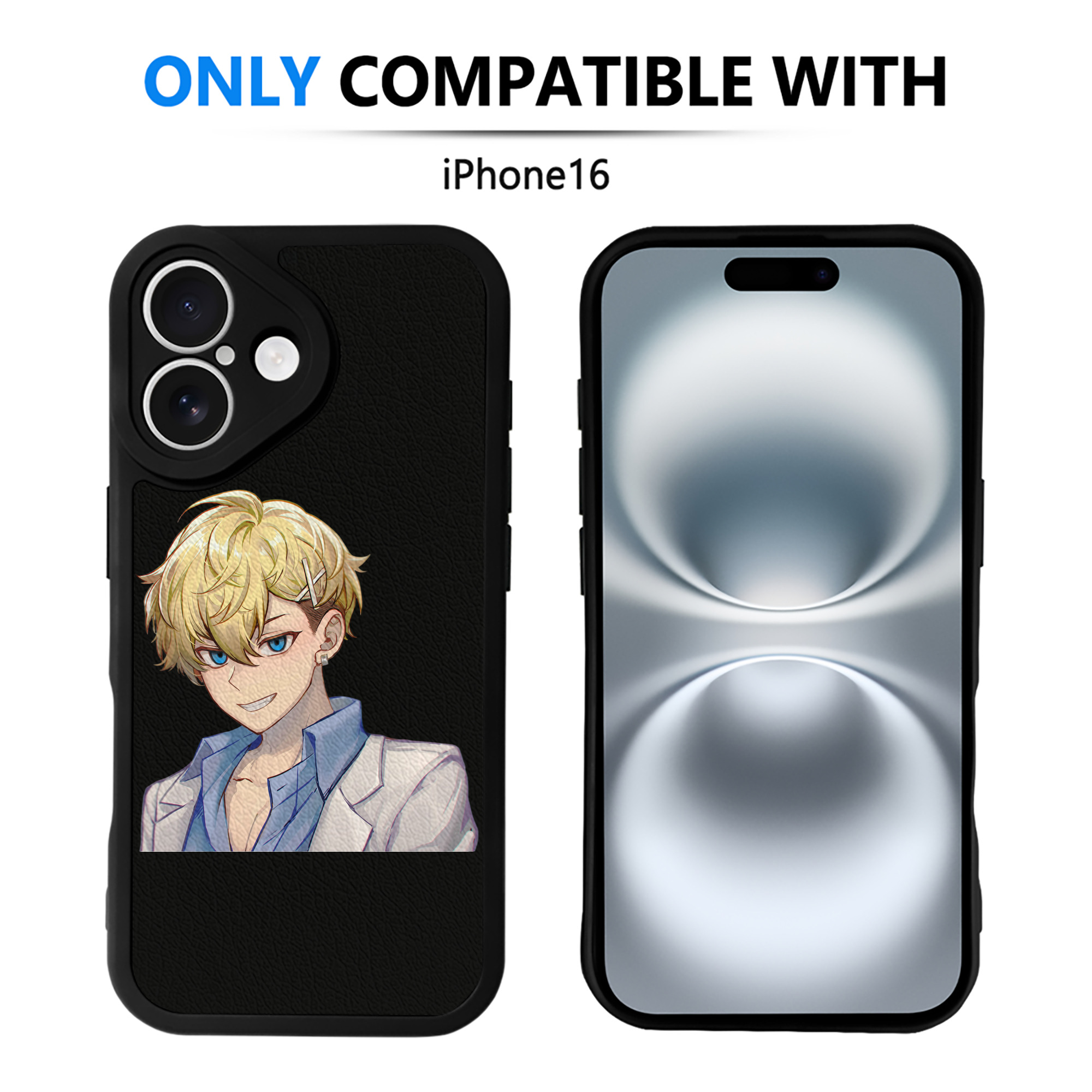 （画像用） 東京リベンジャーズ Tokyo Revengers 【iPhone 16シリーズ対応】シリコンスマホケース（レザー調） 材質：シリコン